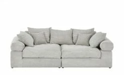 smart Big Sofa Lionore | Silbergrau Cordstoff