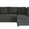 bobb Ecksofa mit Boxspringpolsterung Lisa de Luxe | Graubraun rechts Mikrofaser