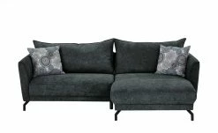 bobb Ecksofa Yolanda | Schwarz rechts Mikrofaser