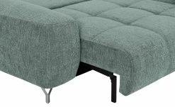 bobb Ecksofa mit Boxspringpolsterung Filis de Luxe | AquaClean-Webstoff (Pascha) Aqua (Blaugrün) rechts verchromt -Sofas Verkaufsladen 24400322 11 201907152242