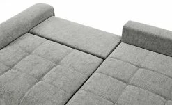 bobb Ecksofa mit Boxspringpolsterung Filis de Luxe | AquaClean-Webstoff (Pascha) Melange (Grau) rechts verchromt -Sofas Verkaufsladen 24400324 3 201907152242