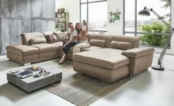 Lounge Collection Wohnlandschaft Amanda | Mandel (Braun) links Erweiterte Funktion