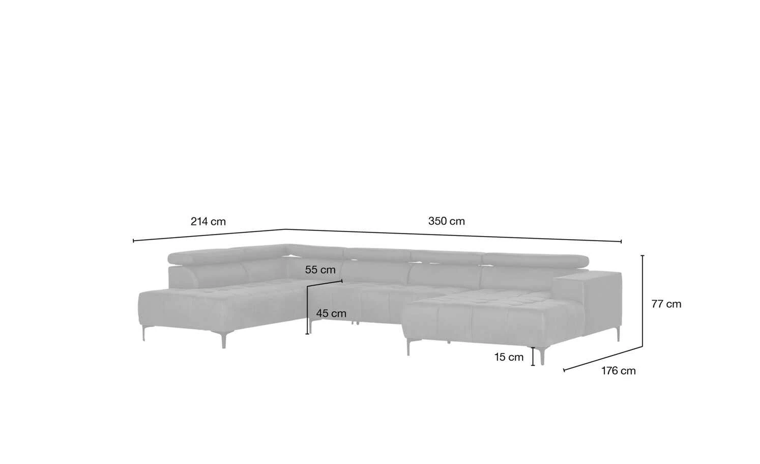 switch Wohnlandschaft Caro | Grau links 13 switch Wohnlandschaft Caro | Grau links – Bild 11