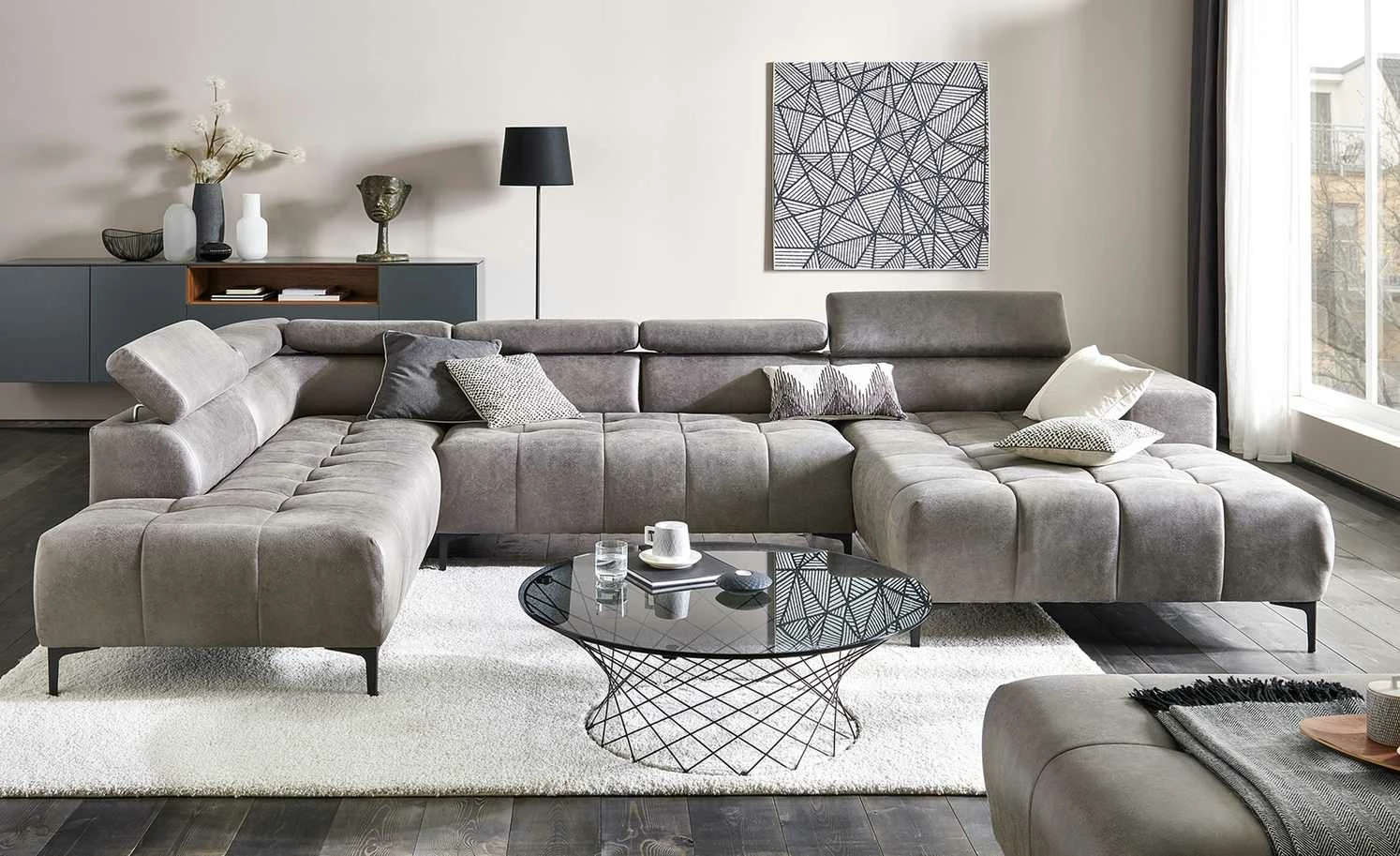 switch Wohnlandschaft Caro | Grau links 3 switch Wohnlandschaft Caro | Grau links