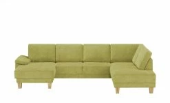 smart Wohnlandschaft Atara | Grün rechts Flachgewebe