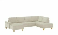 smart Wohnlandschaft Atara | Hellbeige rechts Flachgewebe -Sofas Verkaufsladen 25400641 2 202001082240