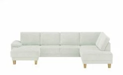 smart Wohnlandschaft Atara | Weiß rechts Flachgewebe