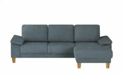 smart Ecksofa Atara | Graublau rechts Flachgewebe