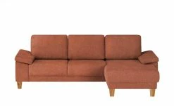 smart Ecksofa Atara | Orange rechts Flachgewebe