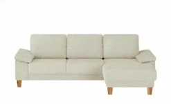 smart Ecksofa Atara | Hellbeige rechts Flachgewebe