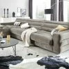 pop Ecksofa Samt Scarlatti | Silber (Grau-Braun) links