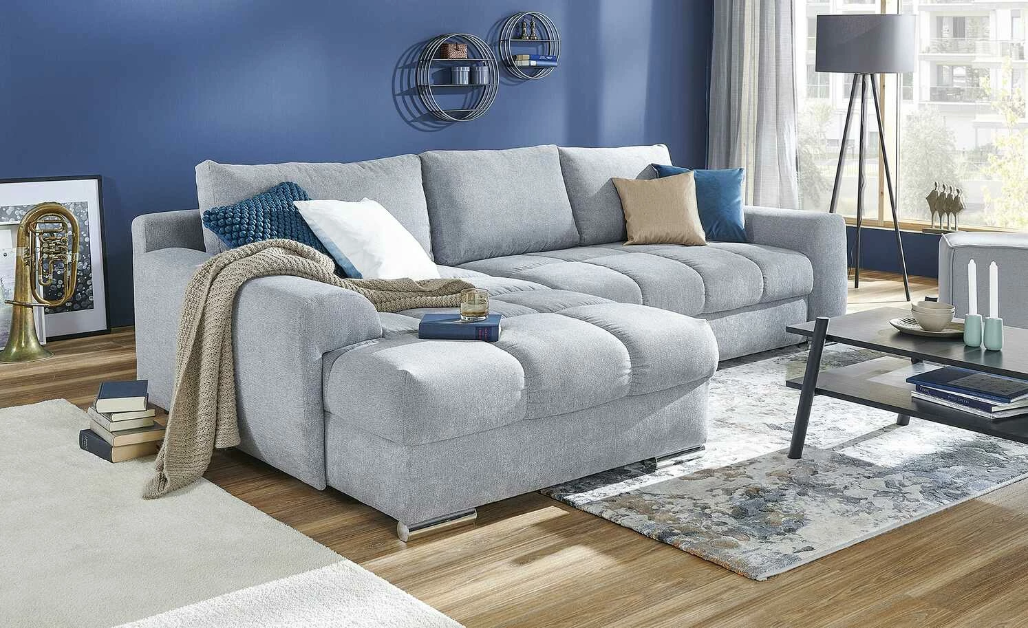 bobb Ecksofa Soumia | Melange (Grau) rechts Mikrofaser 3 bobb Ecksofa Soumia | Melange (Grau) rechts Mikrofaser