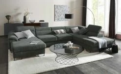 switch Wohnlandschaft Lavos-U | Schwarz rechts Grundfunktion