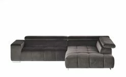 uno Ecksofa aus Samt Origo | Stone (Grau-Braun) rechts