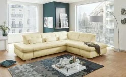 Lounge Collection Ecksofa Leder Spencer | Beige rechts Grundfunktion