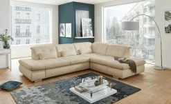 Lounge Collection Ecksofa Leder Spencer | Hellbraun rechts Grundfunktion