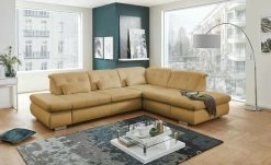 Lounge Collection Ecksofa Leder Spencer | Kurkumagelb rechts Grundfunktion