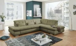 Lounge Collection Ecksofa Leder Spencer | Moosgrün rechts Grundfunktion