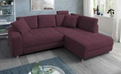 bobb Ecksofa Arissa de Luxe | Weinrot (Burgunder) rechts