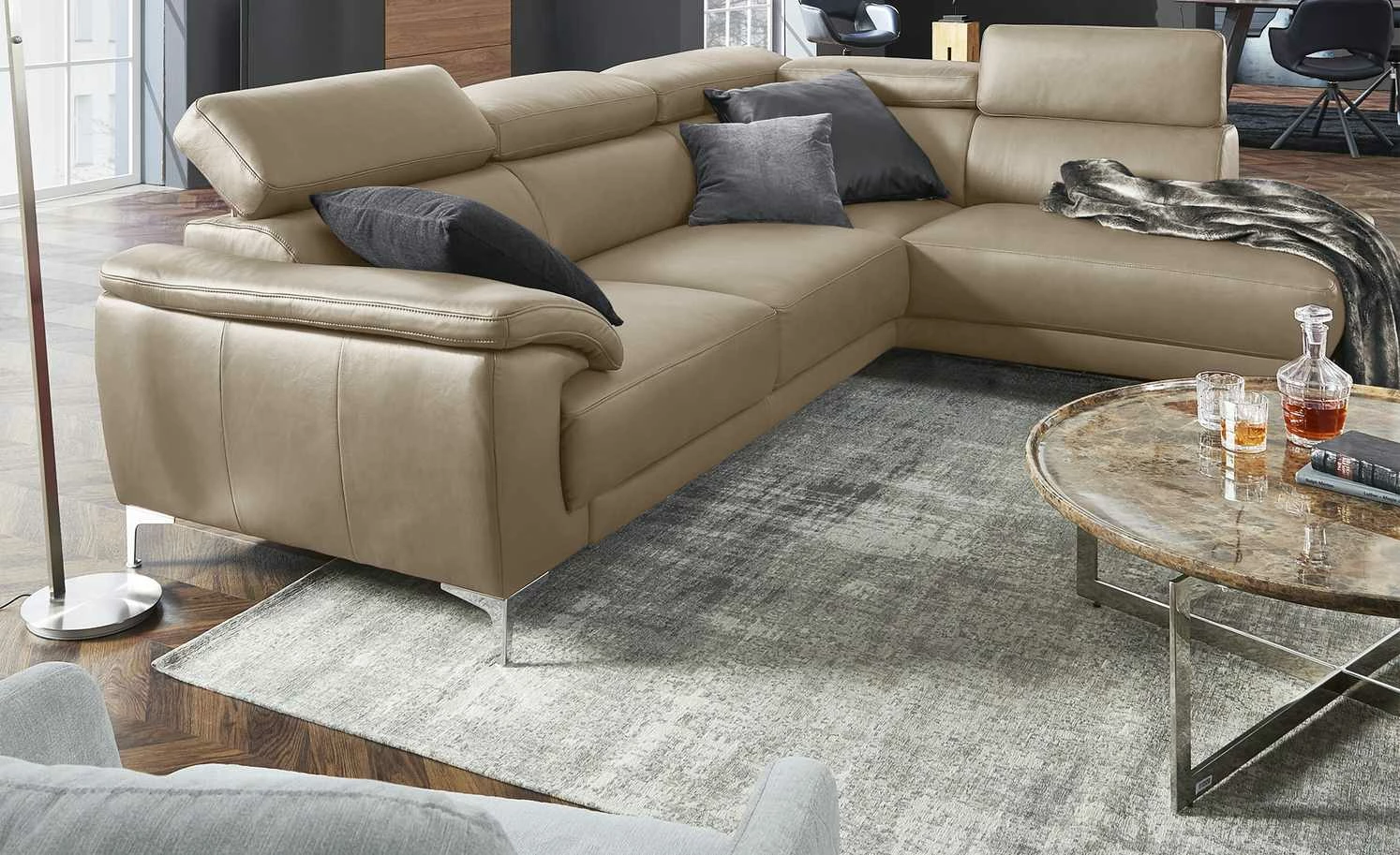 Max Schelling Ecksofa Vita | Macchiato (Hellbraun) rechts Grundfunktion 3 Max Schelling Ecksofa Vita | Macchiato (Hellbraun) rechts Grundfunktion
