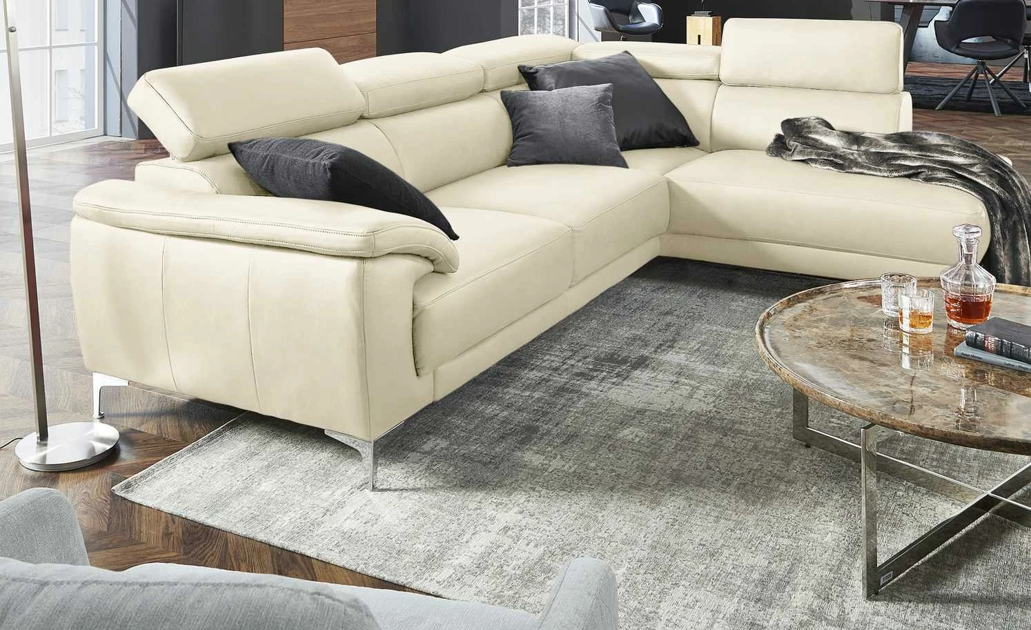 Max Schelling Ecksofa Vita | Perle (Creme) rechts Grundfunktion 3 Max Schelling Ecksofa Vita | Perle (Creme) rechts Grundfunktion