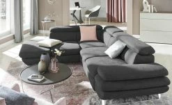 uno Ecksofa Preston | Dunkelgrau links Grundfunktion