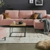 smart Ecksofa Garda | Rotbraun (Terra) rechts Webstoff