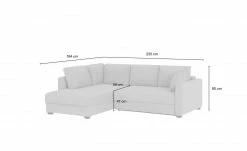 bobb Ecksofa Lisa de Luxe | Toffee (Graubraun) links -Sofas Verkaufsladen 25404639 1 202106181242