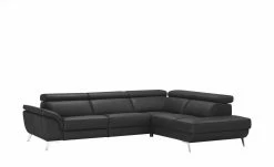 uno Ecksofa Leder Dallas | Schwarz rechts Grundfunktion -Sofas Verkaufsladen 25405076 8 202106172234