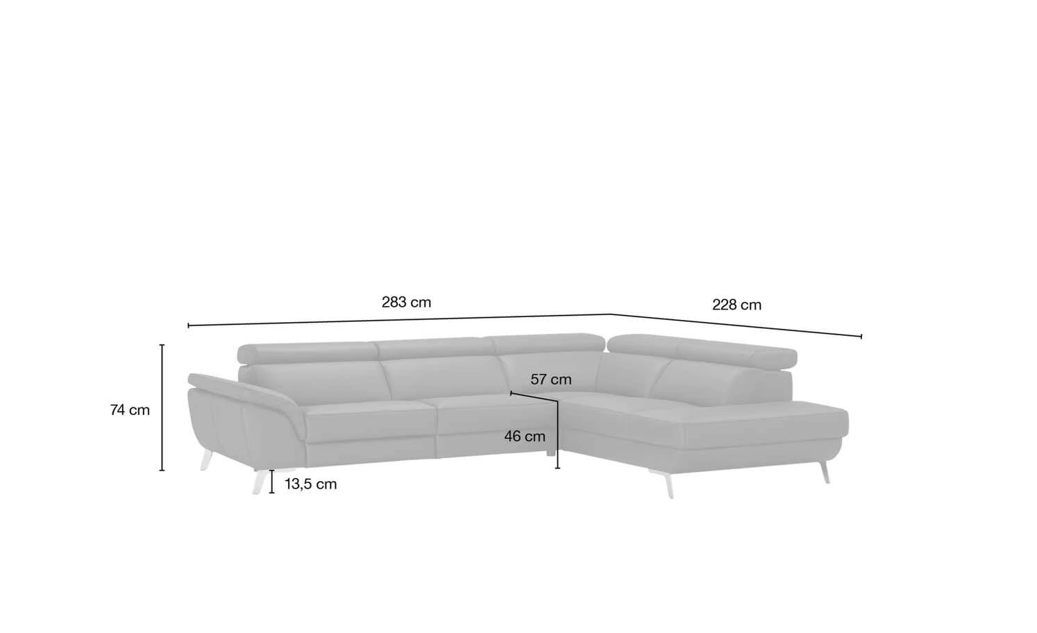 uno Ecksofa Leder Dallas | Anthrazit rechts Grundfunktion 14 uno Ecksofa Leder Dallas | Anthrazit rechts Grundfunktion – Bild 12