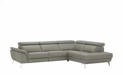 uno Ecksofa Leder Dallas | Stahlgrau rechts Grundfunktion -Sofas Verkaufsladen 25405080 11 202202012243