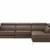 uno Ecksofa Leder Dallas | Espresso-Braun rechts Grundfunktion
