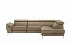 uno Ecksofa Leder Dallas | Mocca-Braun rechts Grundfunktion