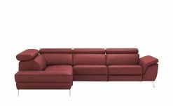 uno Ecksofa Leder Dallas | Rot links Grundfunktion