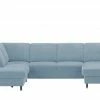 meinSofa Wohnlandschaft Veit | Eisblau links ohne