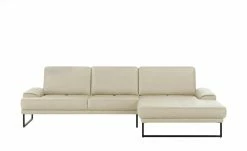 Gallery M Leder Ecksofa Viola | Creme rechts