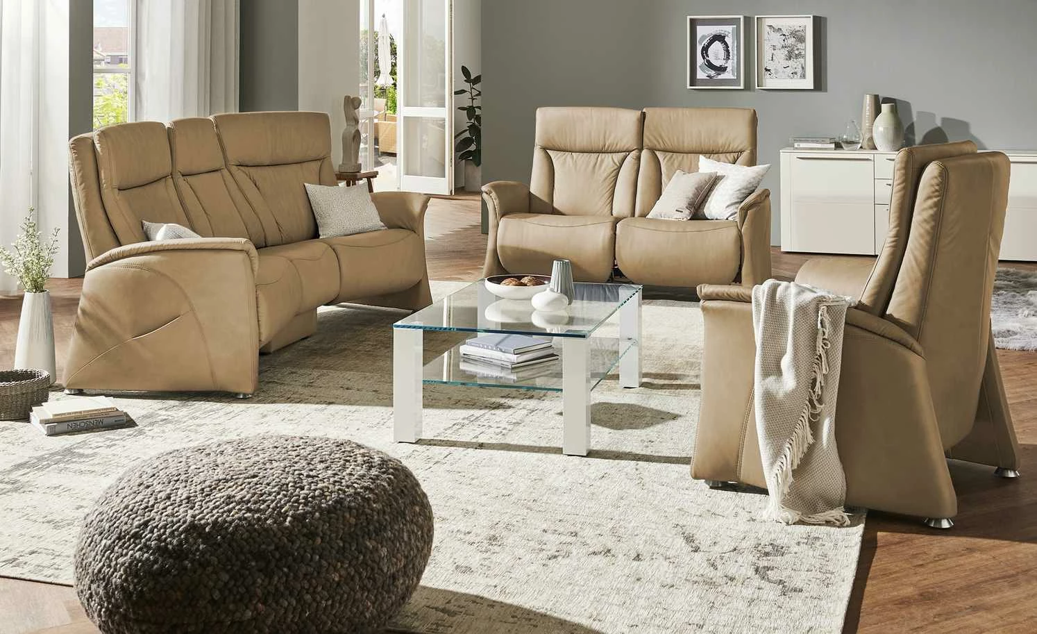himolla Trapezsofa 4010 | Beige Grundfunktion 3 himolla Trapezsofa 4010 | Beige Grundfunktion