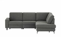 Max Schelling Ecksofa Maximum Plus | Graphite (Dunkelgrau) rechts Erweiterte Funktion Winkel, Winkel Schwarz, Schwarz
