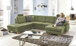 meinSofa Wohnlandschaft Samu | Olivgrün links ohne