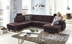 meinSofa Wohnlandschaft Samu | Weinrot links ohne