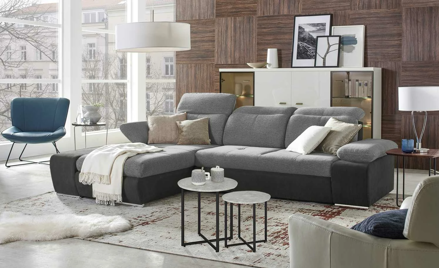 switch Ecksofa Avilla | Silbergrau links Grundfunktion 3 switch Ecksofa Avilla | Silbergrau links Grundfunktion