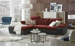 switch Ecksofa Avilla | Bordeauxrot links Grundfunktion