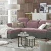 switch Ecksofa Avilla | Rosa links Grundfunktion