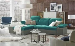 switch Ecksofa Avilla | Petrol links Grundfunktion