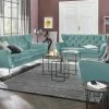 pop Sofa Caldara | Sage (Hellblau) 2 Chrom