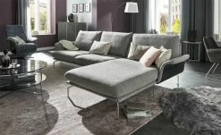 Nils Olsen Ecksofa Alva | Stein (Grau-Schwarz) rechts