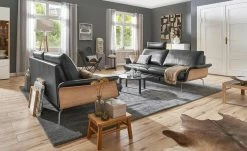 Nils Olsen Ledersofa Alva | Schwarz 2,5