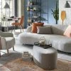 SOHO Sofa, 3-sitzig Ariane | Stone (Steingrau) / bronzefarbig / Taupe