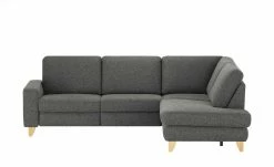Max Schelling Ecksofa Maximum Plus | Graphite (Dunkelgrau) rechts ohne eckig, eckig Eiche