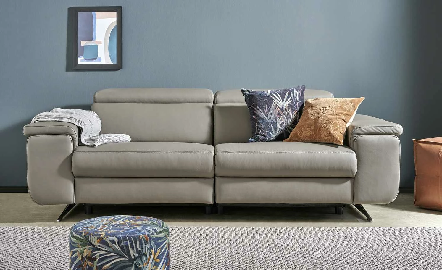 Gray & Jones Ledersofa Black Coast Two | Grau (Grau-Braun) 3 Gray & Jones Ledersofa Black Coast Two | Grau (Grau-Braun)
